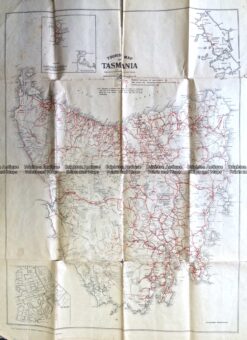 9-834 Tasmania Tourist Map by Pimblett c.1950