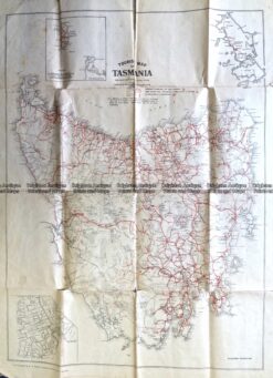 9-834 Tasmania Tourist Map by Pimblett c.1950