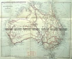 9-974  Australia - tracks of explorers  c.1880