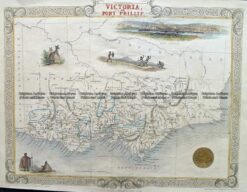 Antique Map 14-201 - Victoria or Port Phillip John Tallis - circa 1851 Steel engraving 33cm X 26cm Condition A+