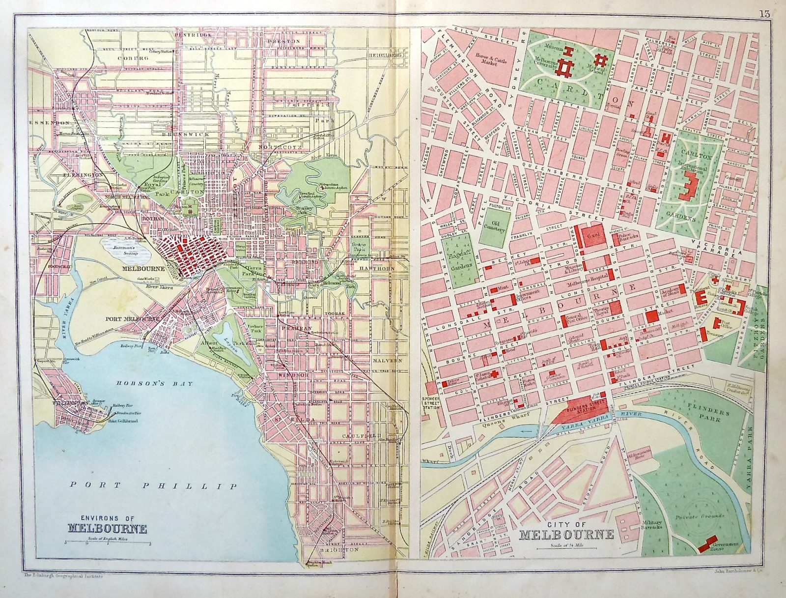 Antique Map 9 818 Melbourne Street Map C1894 Brighton Antique Prints And Maps Shop And Buy Now 7563