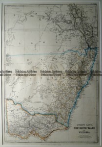 c1890 ANTIQUE MAP STATE OF QUEENSLAND AUSTRALIA