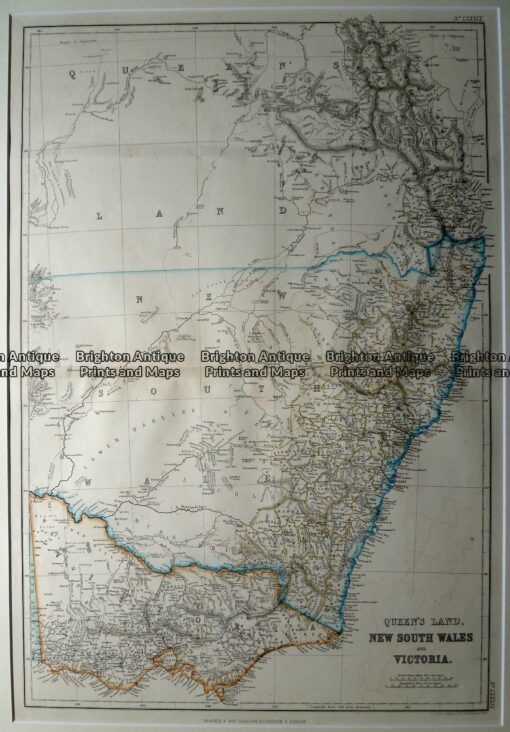 Antique Map 230-111 Queensland, NSW And Victoria C.1870 - Brighton ...