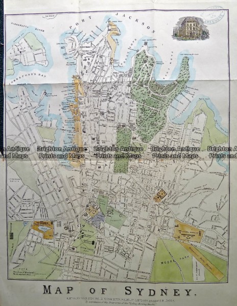 Antique Map 230 237 Sydney Street Map C1880 Brighton Antique Prints And Maps Shop And Buy Now 5697