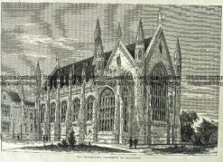 Antique Print 232-066 University of Melbourne - Wilson Hall  c.1879