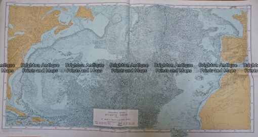 Antique Map 233-239 Atlantic Ocean by B. Heezen & M. Tharp c.1957 ...