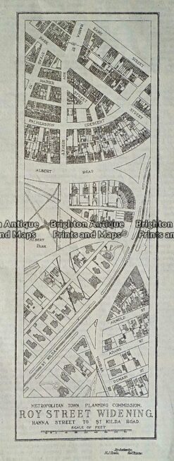 Antique Map 230-152 Melbourne - Geological map c.1959 - Brighton