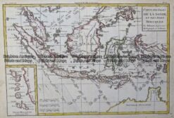 Alternative view of Antique Map - Carte des Isles de la Sonde et des Isles Moluques by Bonne  Ref: 237-142