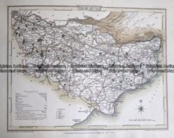 Alternative view of Antique map - Map of Kent by Roper c.1806.  Ref:  415-029