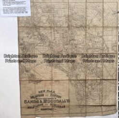 Antique map - Map of Melbourne and suburbs c.1890. Ref:  777-001