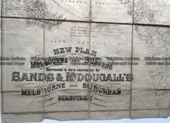 Alternative view of Antique map - Map of Melbourne and suburbs c.1890. Ref:  777-001