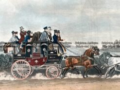 Antique print - Pair of coaching prints c.1850. Ref: 789-001 - Image 4