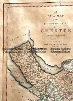 Alternative view of Antique map - Cheshire by C. Smith c.1804    Ref:  789-019