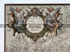 Antique map of Verona and vicinity by Blaeu c.1650.  Ref:  789-018 - Image 2