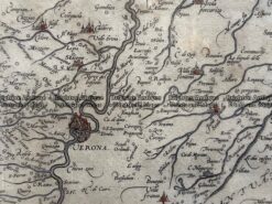Antique map of Verona and vicinity by Blaeu c.1650.  Ref:  789-018 - Image 3
