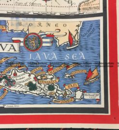 Alternative view of Antique map - Source of Tea in Asia by MacDonald Gill c.1937.  Ref:  789-020