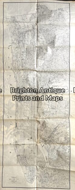 Antique map - Map of New York City c.1917.  Ref:  789-024