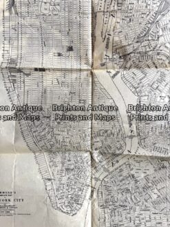 Alternative view of Antique map - Map of New York City c.1917.  Ref:  789-024