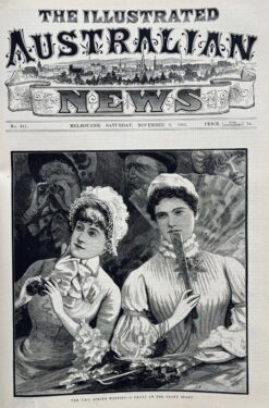 Antique print - Flemington Spring races c.1881  Ref: 888-068