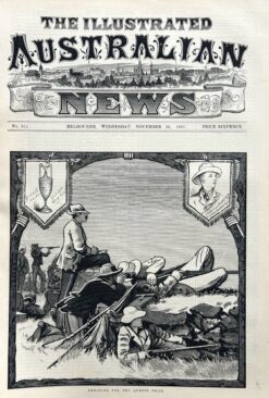 Antique print - Rifle match in Melbourne c.1881  Ref: 888-070