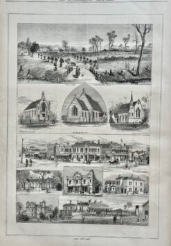 Antique print - Views of Sale Gippsland c.1881  Ref: 888-047