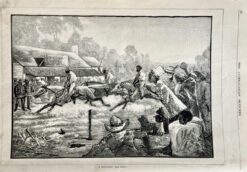 Antique print - Horse racing in regional Victoria c.1882   Ref:  888-022