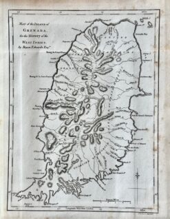 Antique map - Grenada by Bryan Edwards c.1818