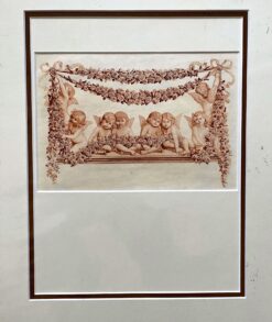 Antique print - Cupids c.1900  Ref: 888-171