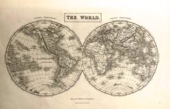 Antique map - World by Black c.1867  Ref: 888-154