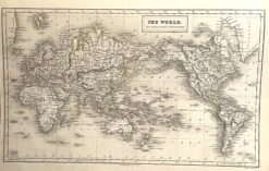 Antique map - World by Black c.1867  Ref: 888-155