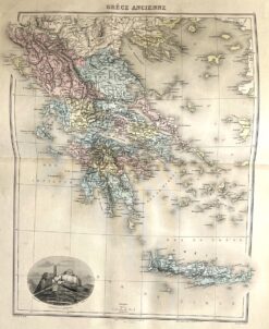 Antique map - Ancient Greece by Migeon c.1894  Ref: 888-086