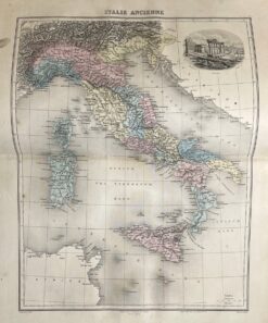 Antique map - Ancient Italy by Migeon c.1894  Ref: 888-087