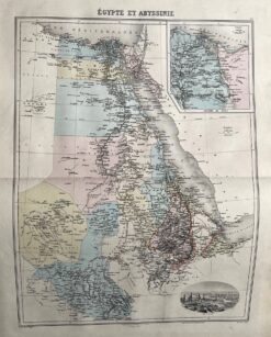Antique map - Egypt by Migeon c.1894  Ref: 888-092