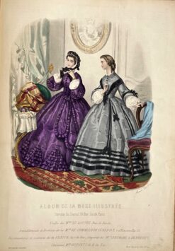 Antique print - French fashion  c.1861  Ref: 888-146