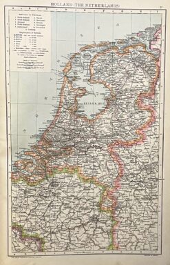 Antique map - Holland c.1893  Ref: 888-136