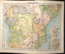 Antique map - Central Africa c.1898  Ref: 888-120