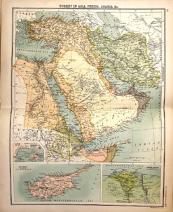 Antique map - Middle East c.1898  Ref: 888-121