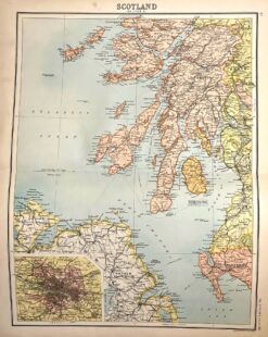 Antique map - Scotland c.1898  Ref: 888-126