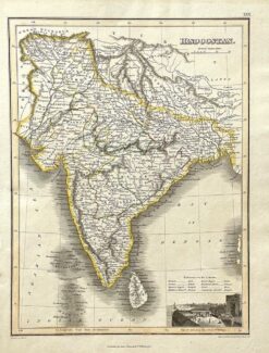 Antique map - Hindoostan by Thomson c.1820  Ref: 888-075
