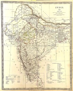 Antique map - India by S.D.U.K. c.1844