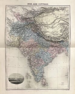 Antique map - India by Migeon c.1894  Ref: 888-078