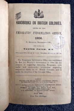 Alternative view of Antique book - Handbook on British Colonies c.1906  Ref: 888-096