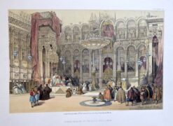 Antique print - Holy Sepulchre Jerusalem by Roberts c.1855  Ref: 888-042