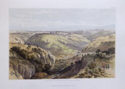 Antique print - Jerusalem from the South by Roberts c.1855  Ref: 888-051