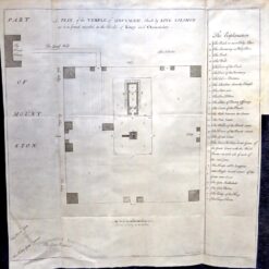 Antique map - King Solomon Temple Jerusalem c.1747  Ref:  888-053