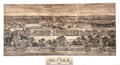 Antique print - Oxford England panorama c.1870  Ref: 888-188