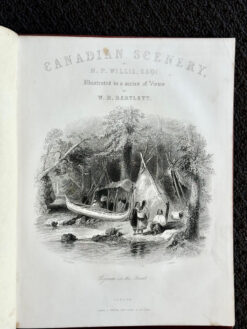 Alternative view of Antique Books -  American Scenery and Canadian Scenery by Bartlett c.1840  Ref:  888-012