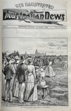 Antique print - Inter-colonial tennis tournament  Ref:  888-007