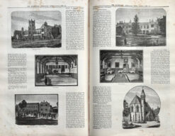 Antique print -  Melbourne Grammar School c.1893  Ref:  888-009