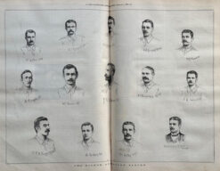 Antique print - Australian test cricketers in 1893  Ref:  888-011